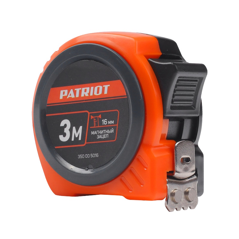 Рулетка Patriot MTP-3-16 350005016, магнит, двухсторонний зацеп, 3м х16 мм в Ярославле