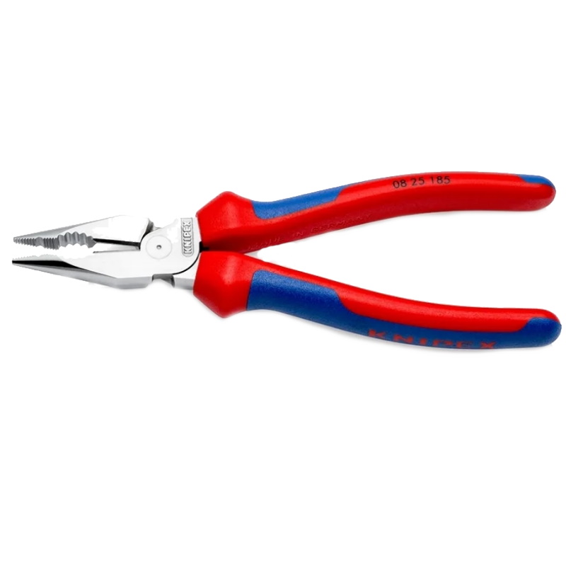 Плоскогубцы комбинированные остроконечные с удлинёнными губками Knipex KN-0825185, 185 мм, хром, 2-комп ручки в Костроме