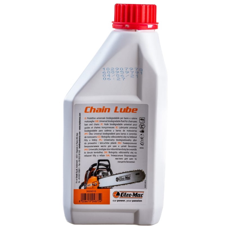 Масло для цепей Oleo-Mac CHAIN LUBE, биоразлагаемое 1 л.