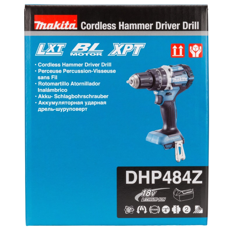 Аккумуляторная ударная дрель-шуруповерт Makita DHP484Z (Li-ion 18 В, без АКБ и ЗУ) в Рыбинске