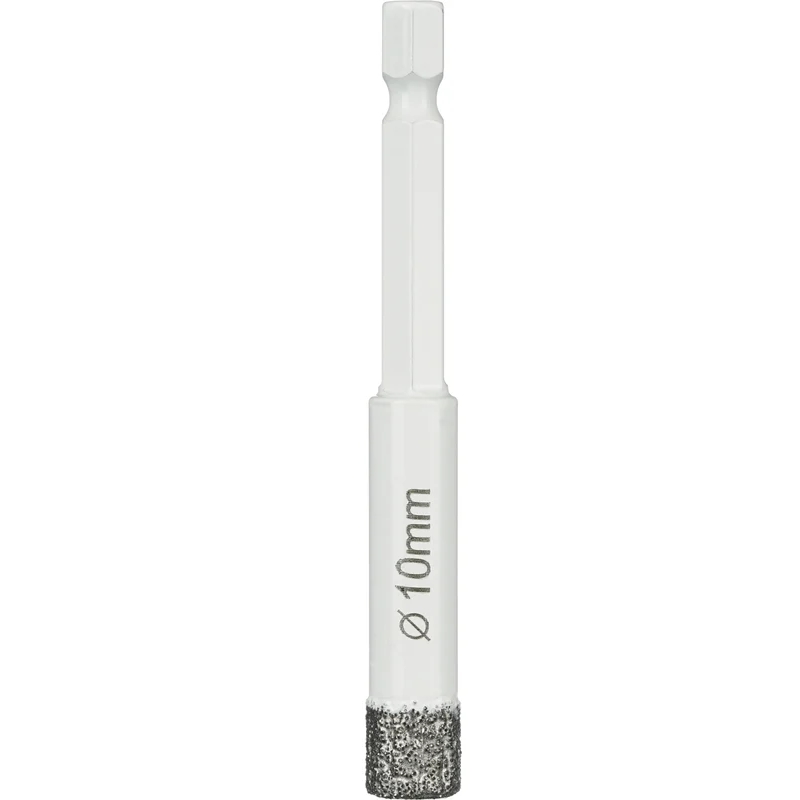 Коронка алмазная по керамике и керамограниту Diamond Industrial DIDKVP10S10, 10 мм, 1/4" HEX вакуумная пайка в Угличе