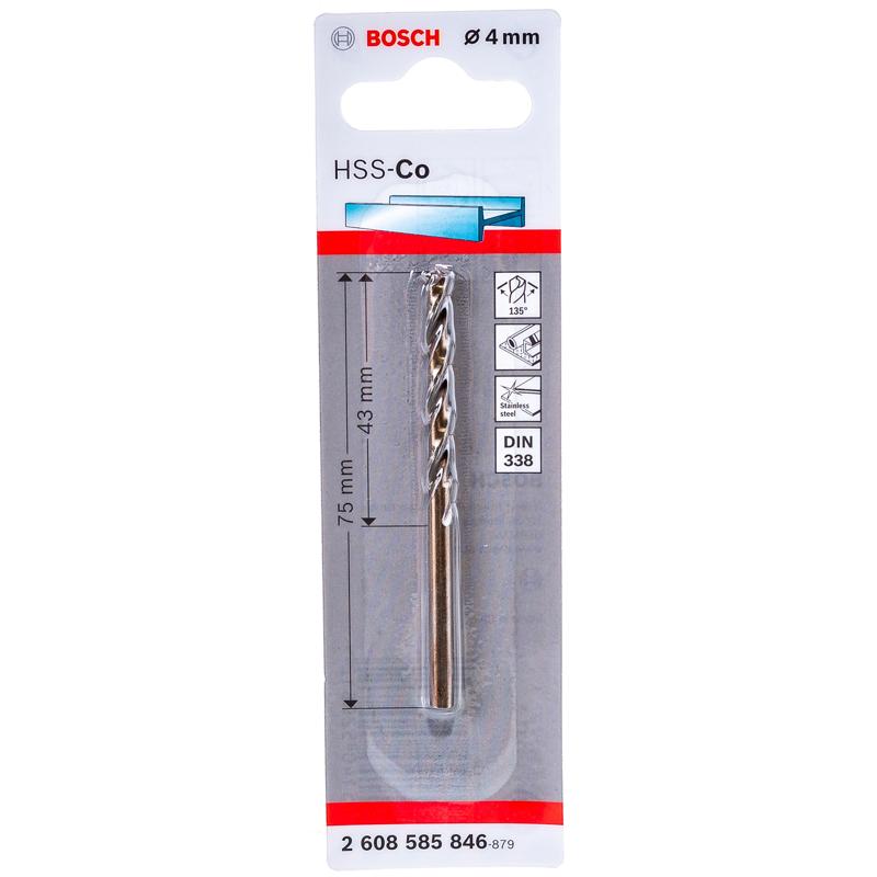 Сверло по металлу Bosch 2.608.585.846, HSS-CO, 4 мм в Костроме