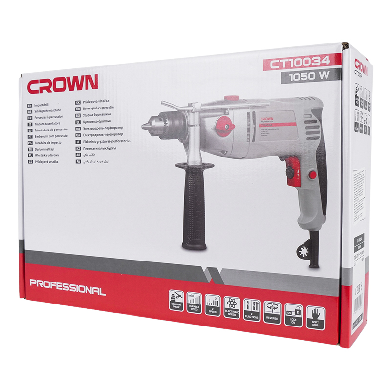 Дрель ударная Crown CT10034, 1050 Вт