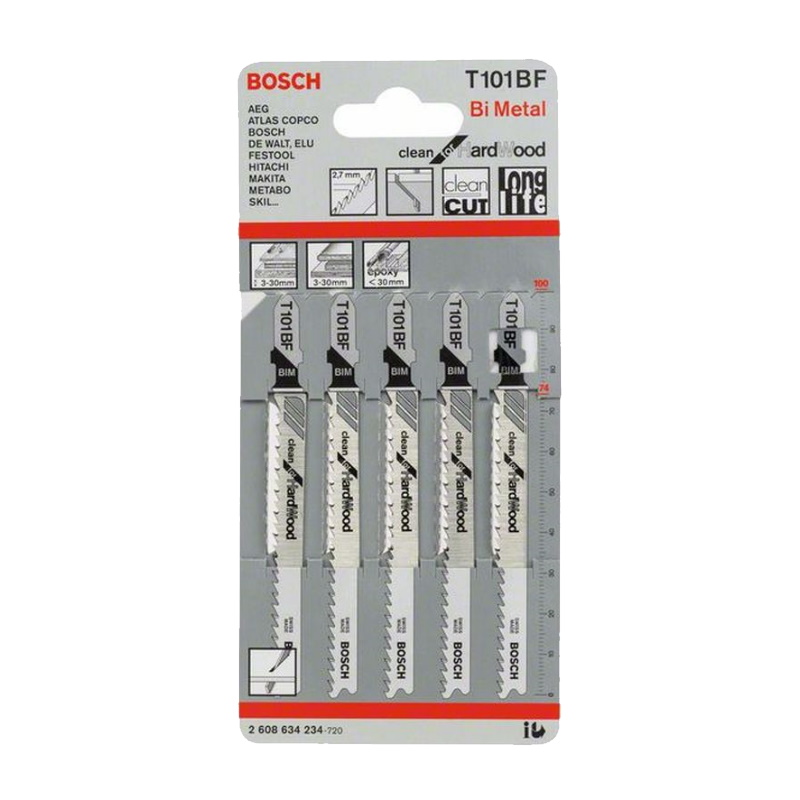Пилки для лобзика Bosch 2.608.634.234 (T101BF, BIM, 5 шт.) в Коврове