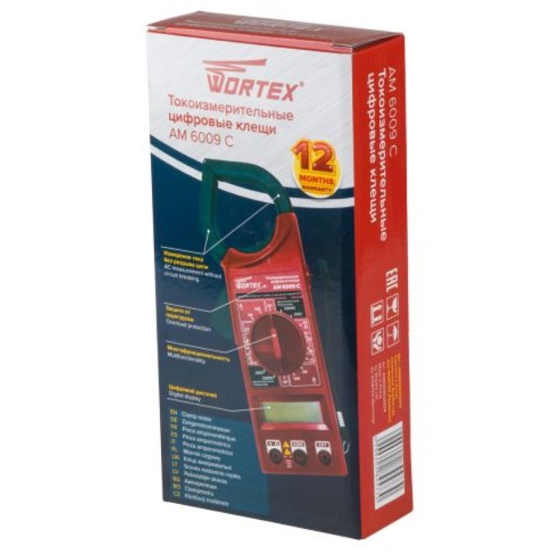 Клещи электроизмерительные цифровые Wortex AM 6009 C AM6009C00014 в Костроме