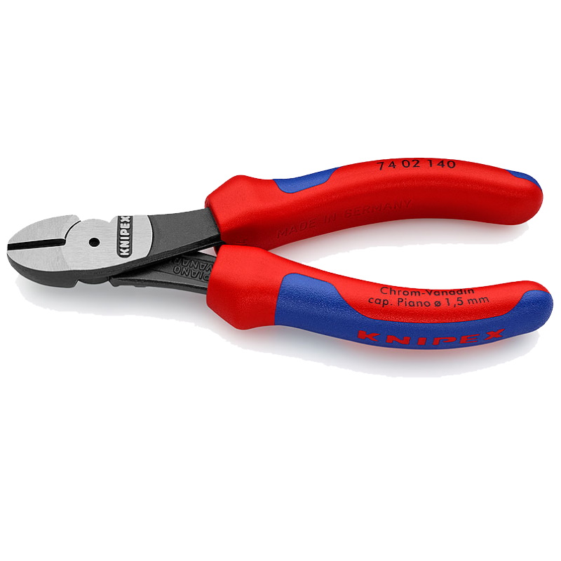 Бокорезы особо мощные Knipex KN-7402140, 140 мм, фосфатированные, двухкомпонентные ручки в Твери