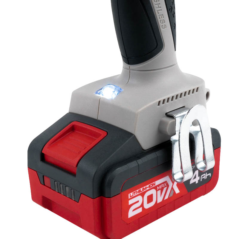 Аккумуляторный ударный шуруповерт Crown CT21093HMX-4 BMC BL (20В, 75Нм, 2*4Ач) в Костроме