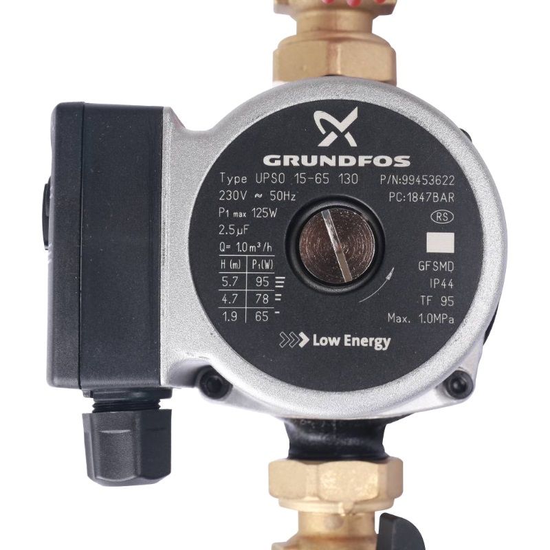 Насосная группа с прямым контуром 3/4" Stout SDG-0001-002002 с насосом Grundfos UPSO 15-65 130 в теплоизоляции