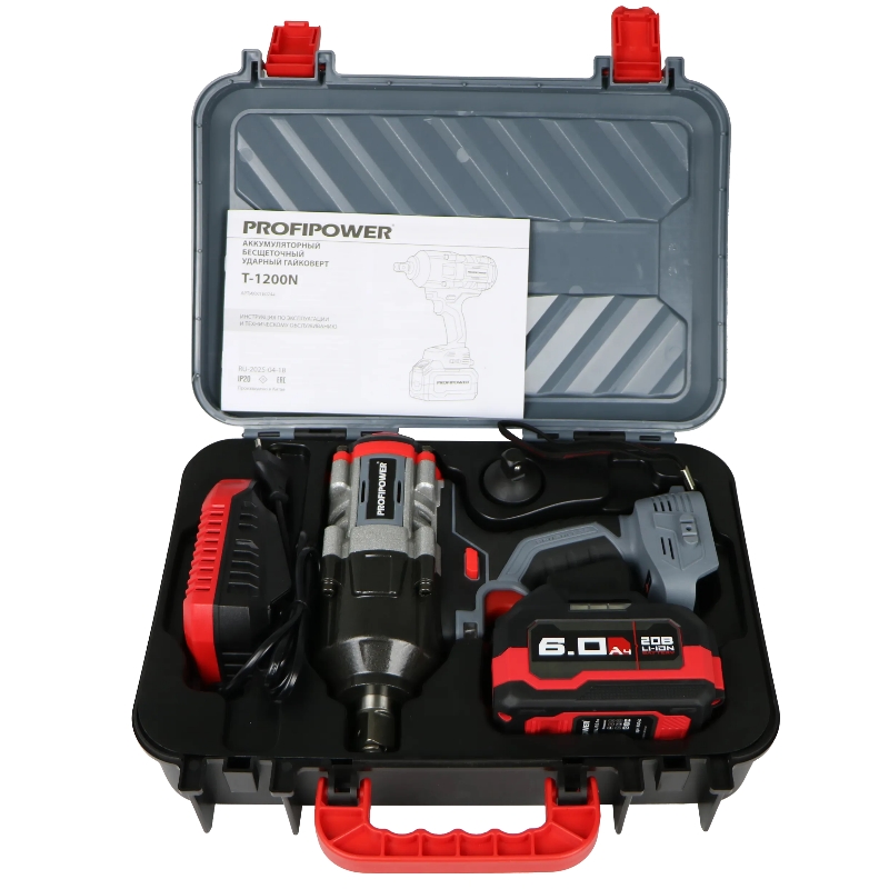 Аккумуляторный бесщеточный ударный гайковерт ProfiPower T-1200N E0244, 1200 Нм в Иваново