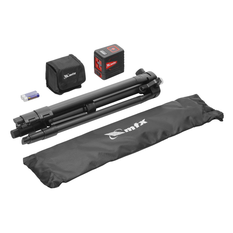 Лазерный уровень MTX QBC RED Pro SET 350105, 10 м, красный луч, батарейки, штатив
