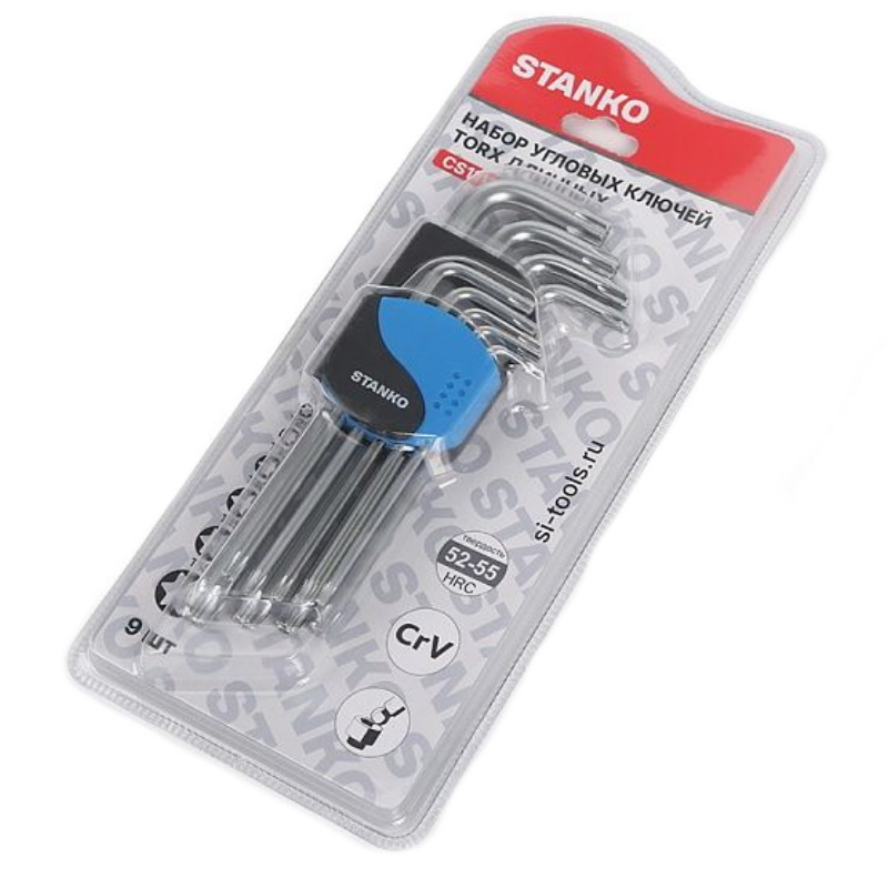 Набор угловых ключей Stanko CS11129L, Torx, длинных, 9 шт. в Иваново