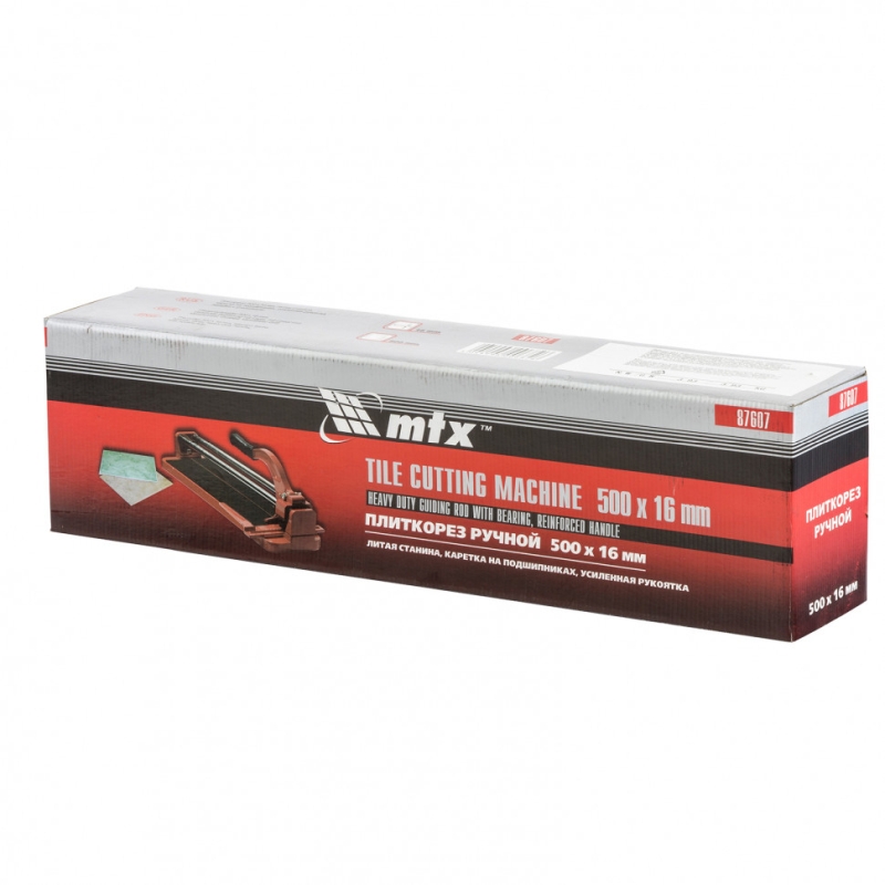 Плиткорез MTX 87607 (500 х 16 мм, литая станина,каретка на подшипниках, усиленная рукоятка) в Александрове