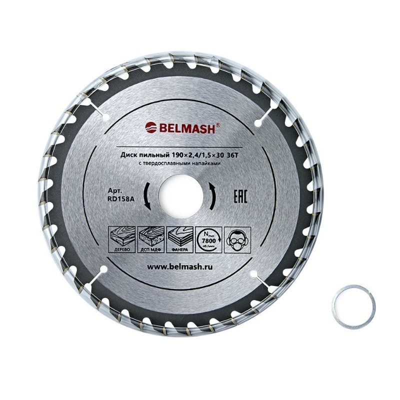 Диск пильный Belmash RD158A, 190×2,4/1,5×30 36Т в Костроме