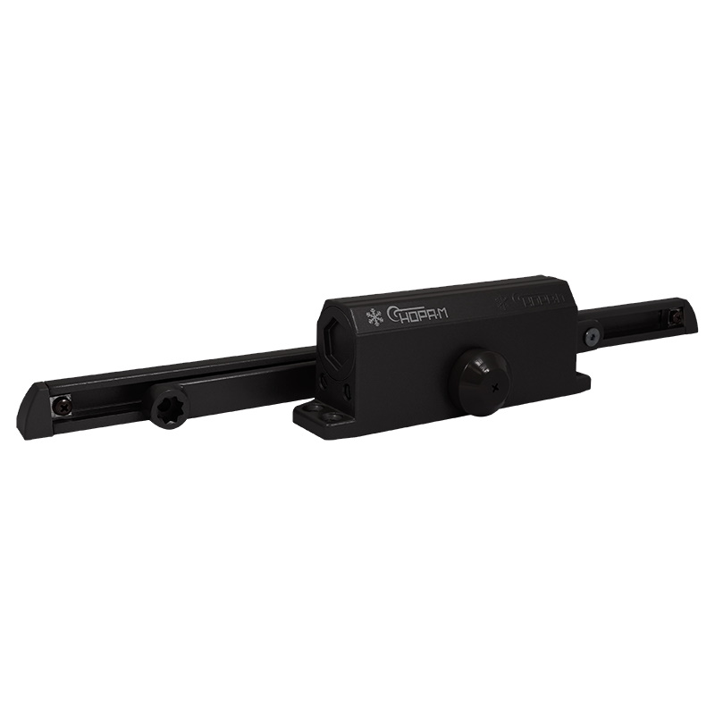 Доводчик дверной Нора-М SL 3S Slider 18947, от 40 до 70 кг, со скользящей тягой, черный в Переславле