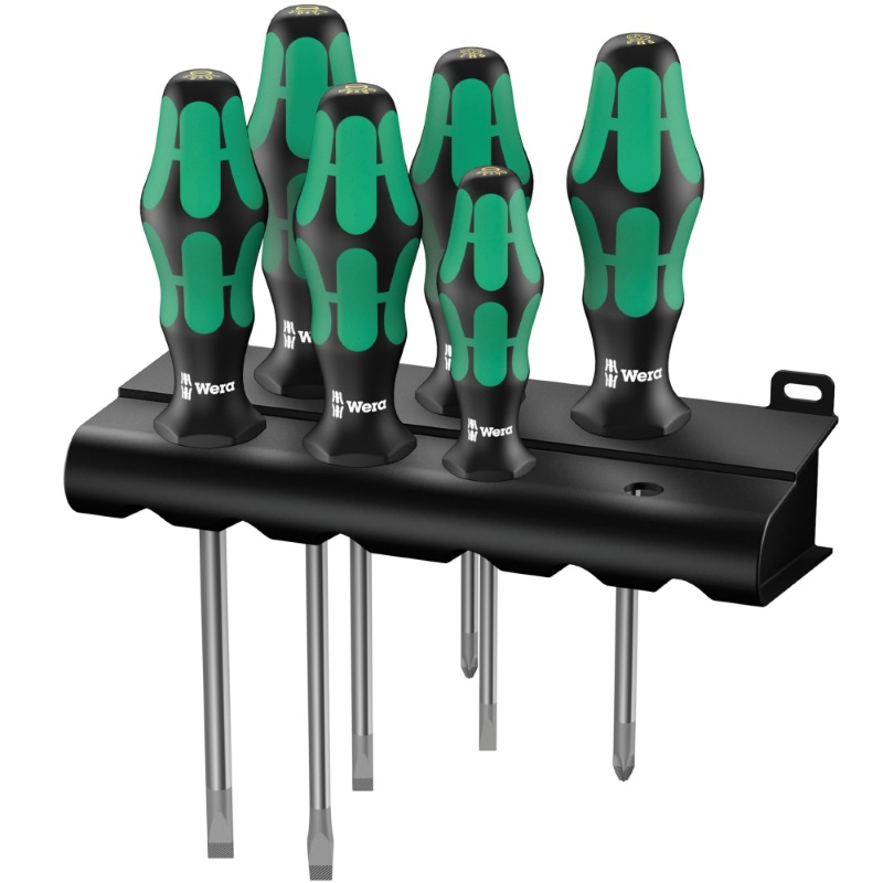 Набор отверток Wera Kraftform Plus Lasertip 334/6 Rack 105650