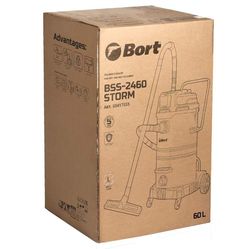 Пылесос для сухой и влажной уборки Bort BSS-2460-STORM 93417555