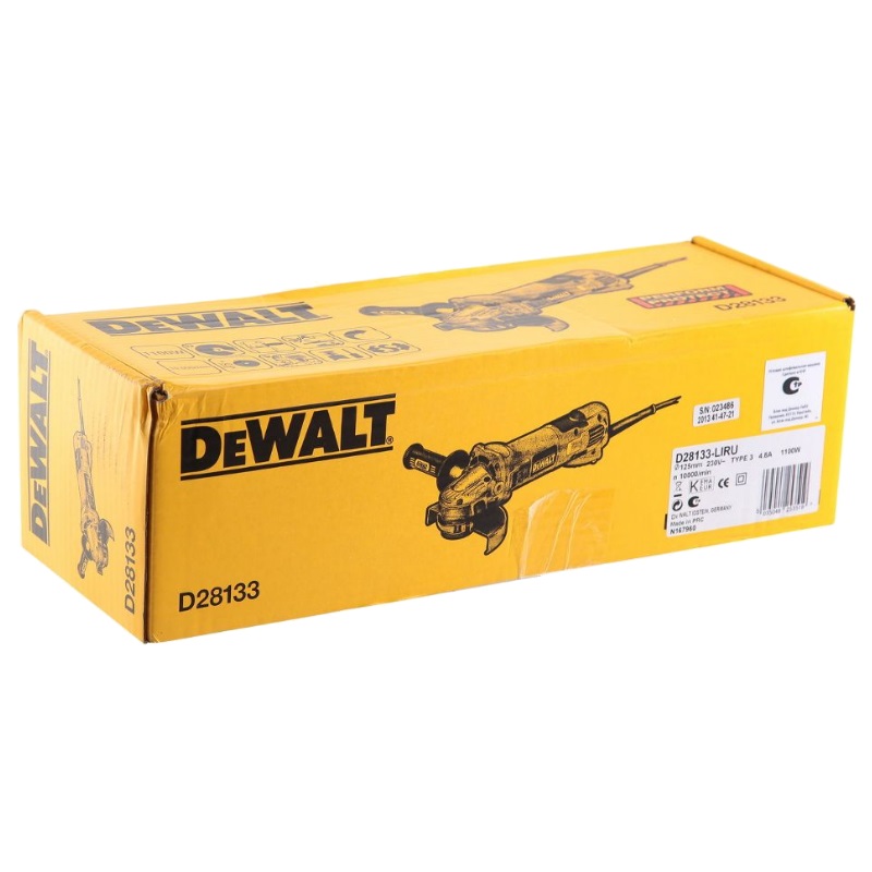 Угловая шлифмашина (болгарка) DeWalt D28133, 125 мм, 1200 Вт, плавный пуск в Переславле