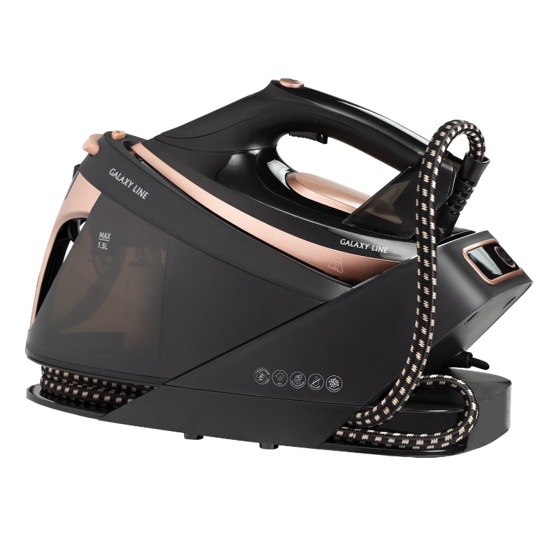 Парогенератор Galaxy Line GL 6173 4610264002472 черный 2600 Вт керамическое покрытие EasyGlide Pro давление пара 55 бар