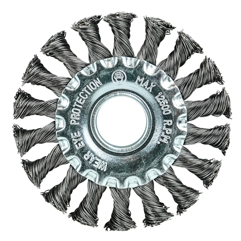 Кордщётка дисковая Berger BG1736 витая оцинкованная сталь 05 мм диаметр 100 мм посадка 2223 мм 563₽