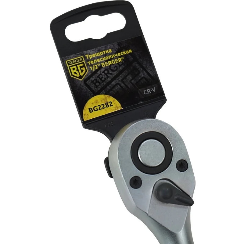 Трещотка телескопическая Berger BG2282, 1/2" 305 - 445 мм, 72 зубца