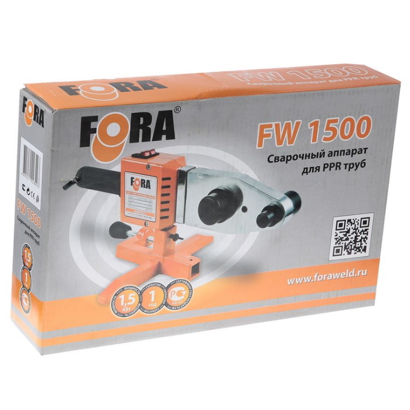 Сварочный аппарат для п/п труб Fora 1500W оранж.ящ.