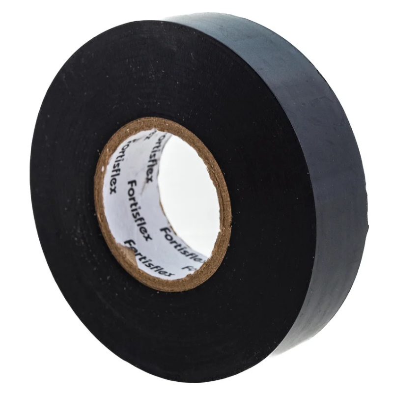 Изолента Fortisflex Heavy Duty 71240, ПВХ, 19 мм х 0.18 мм х 20 м, черная, 10 шт.  в Кинешме