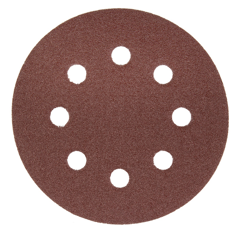 Круг шлифовальный универсальный Зубр МАСТЕР 35562-125-080 из абразивной бумаги на велкро основе 8 отверстий Р80 125мм 5шт 145₽