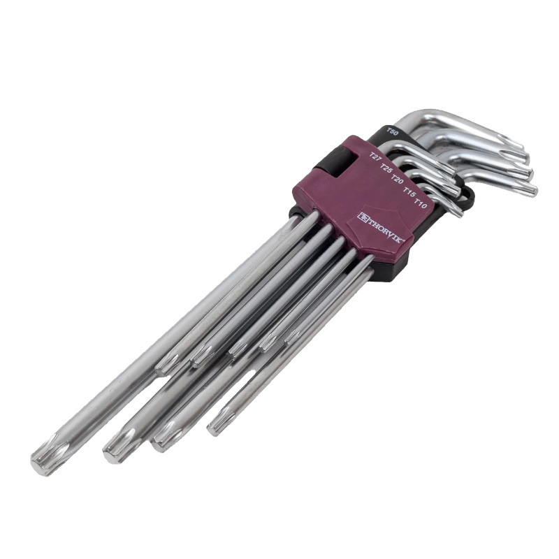 Набор ключей торцевых Thorvik TKL9S 053130, TORX, удлиненные, Т10-T50, 9 предметов в Череповце