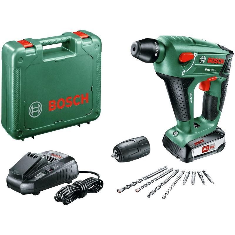 Аккумуляторный перфоратор Bosch UNEO Maxx 0.603.952.30F в кейсе в Твери