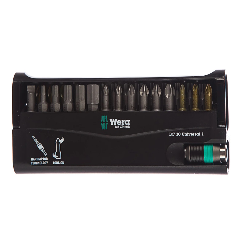 Набор бит с битодержателем Wera BIT-CHECK UNIVERSAL/30 WE-056440 в Ярославле