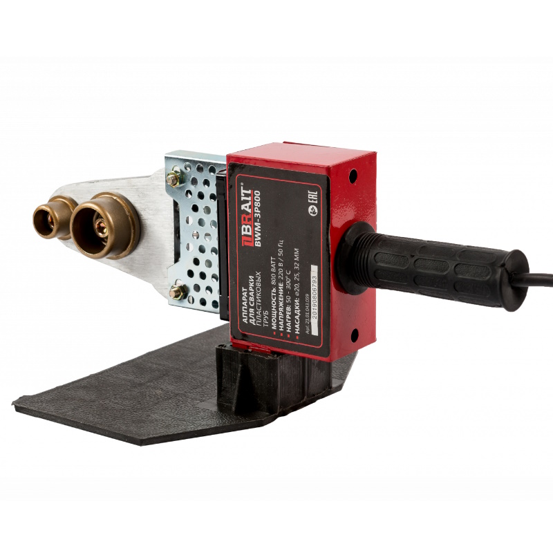 Аппарат для сварки пластиковых труб Brait BWM-3P800 2101043091 3 насадки 20-32 мм пластиковый кейс мощность 800Вт 788₽