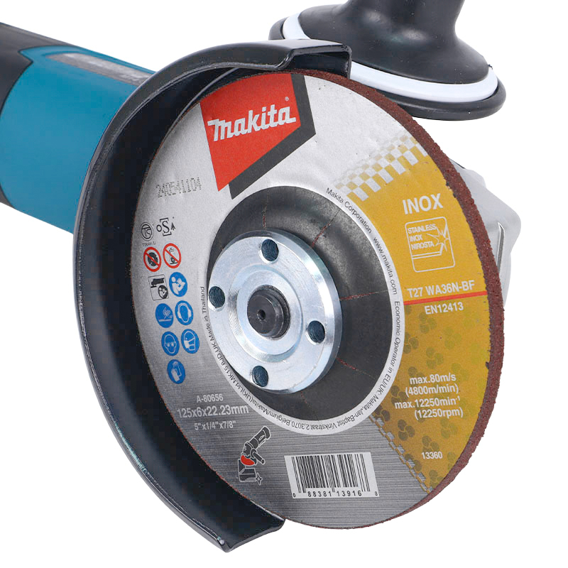 Шлифмашина угловая Makita GA5090X01 (1900 Вт, плавный пуск, регулировка и стабилизация оборотов, AFT, SJS II)