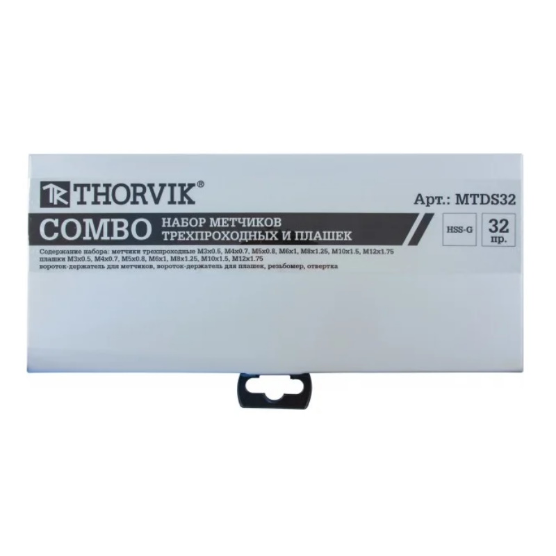 Набор метчиков Thorvik MTDS32 Combo М3-М12, HSS-G, 32 предм. в Костроме