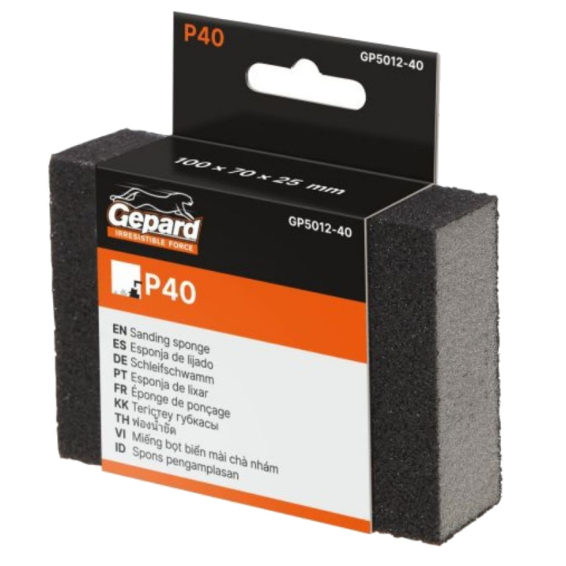 Губка Gepard GP5012-40 абразивная 100х70х25 мм Р40 51₽