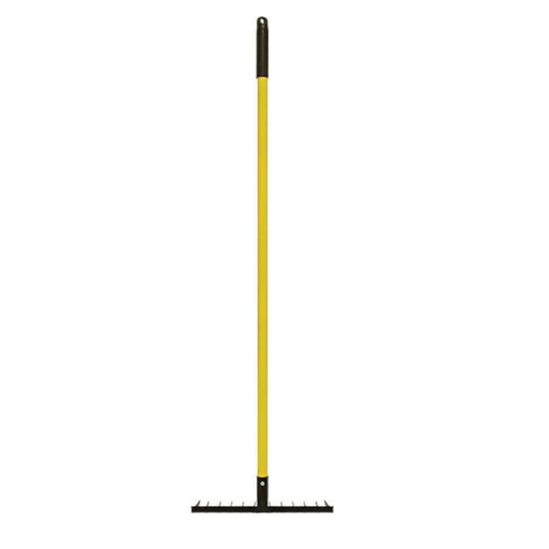 Грабли 76968 прямой зуб 12 зубьев с желтым металлизированным черенком 1048₽