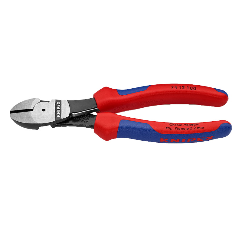 Бокорезы особо мощные Knipex KN-7412180 пружина 180 мм фосфатированные двухкомпонентные ручки 6648₽