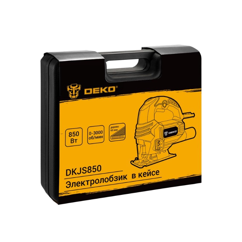 Электролобзик Deko DKJS850 063-4330, 850 Вт, регулировка оборотов, с маятниковым ходом, в кейсе в Переславле