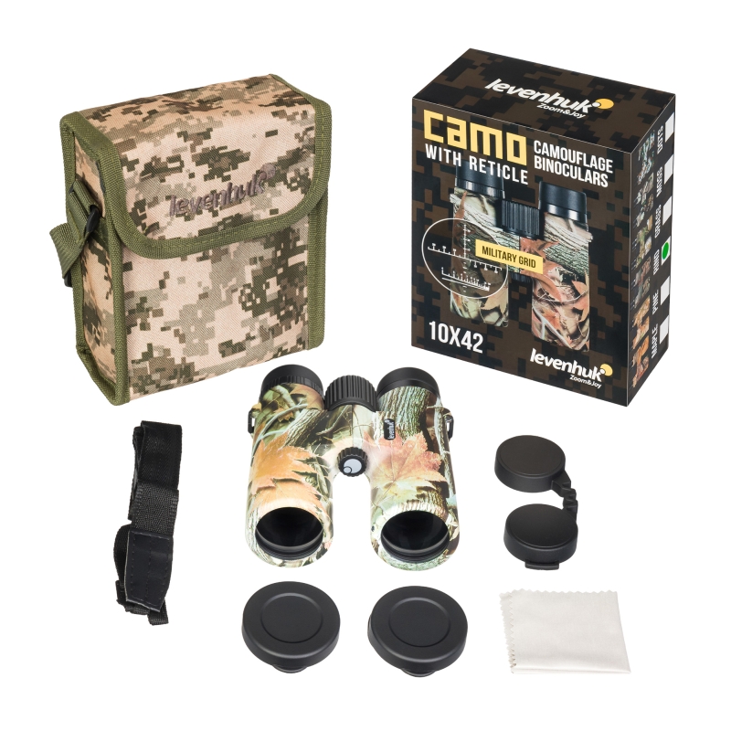Бинокль камуфляжный Levenhuk Camo 81927, 10x42, с сеткой в Муроме