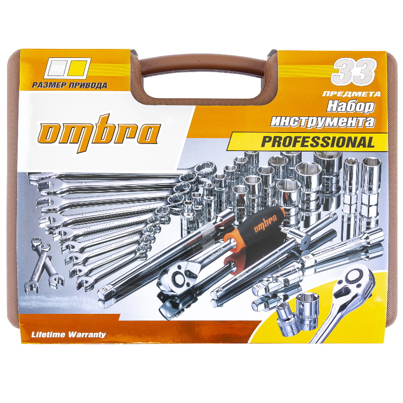 Набор инструментов универсальный Ombra OMT33S, 1/2"DR, 33 предмета в Угличе