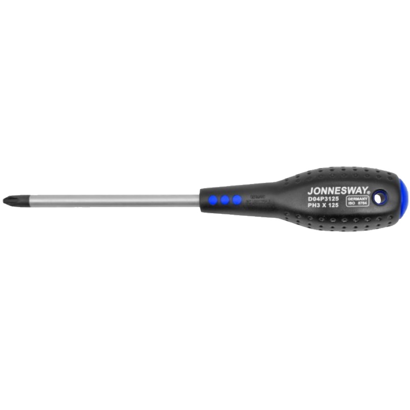 Отвертка стержневая крестовая Jonnesway Full Star D04P3125 047070, PH3х125 мм в Муроме