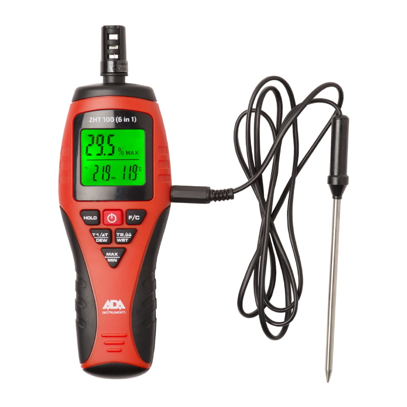 Измеритель влажности и температуры ADA ZHT 100 (6 in 1)