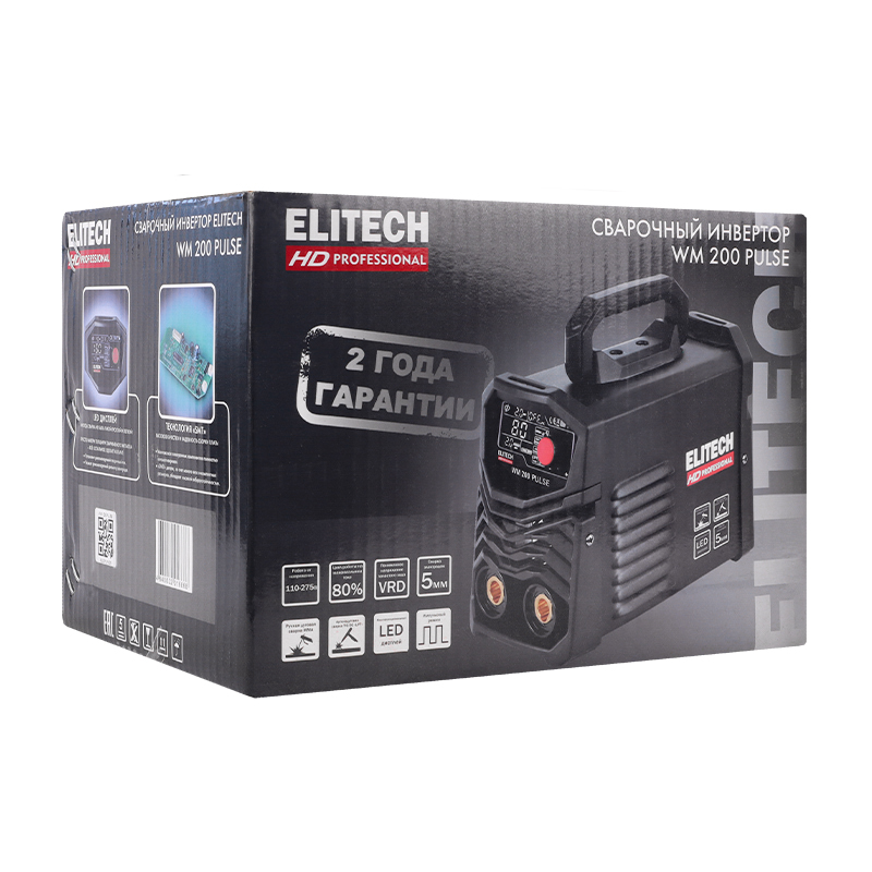Сварочный инвертор Elitech WM 200 PULSE 204466, MMA, TIG в Ярославле