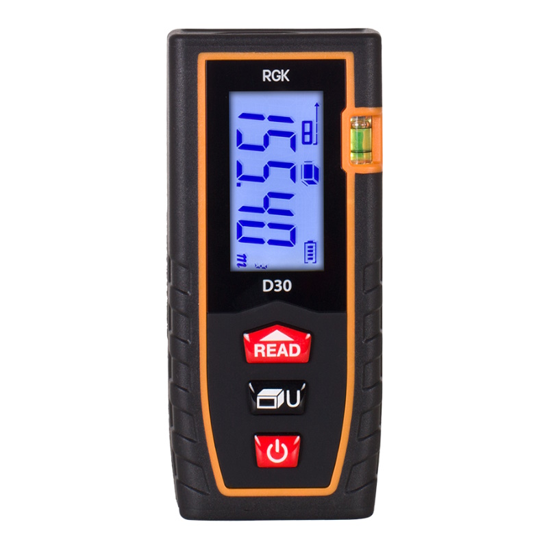 Лазерный дальномер Rgk D30 30м погрешность 2 мм красный луч 2908₽