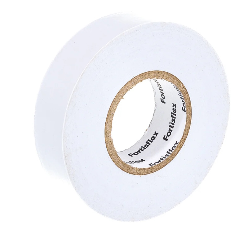 Изолента Fortisflex 71231, ПВХ, 19 мм х 0.15 мм х 20 м, белая, 10 шт. в Иваново