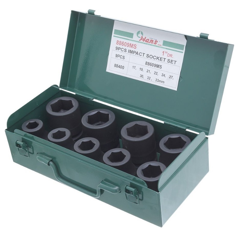 Набор ударных головок Hans 88609MS 1 9 шт 17-33 мм 13770₽