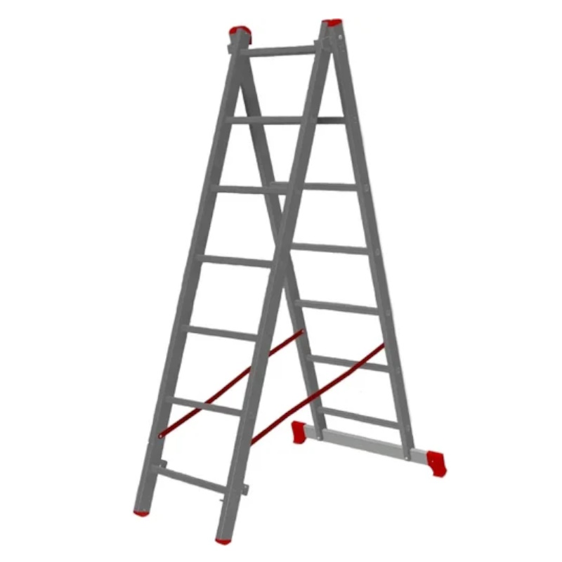 Лестница Pro Startul ST9947-07, алюминиевая, 2-х секц. 177/318см 2х7 ступ., 5,8кг в Александрове