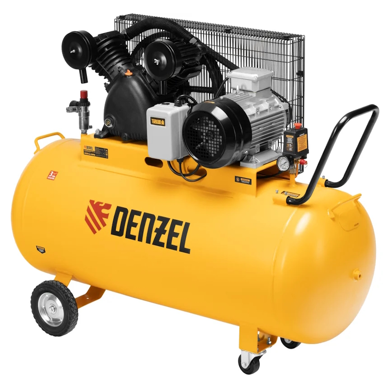 Компрессор воздушный ременной привод Denzel BCV 5500-T/270 58125, 5,5 кВт, 270 литров, 850 л/мин в Череповце