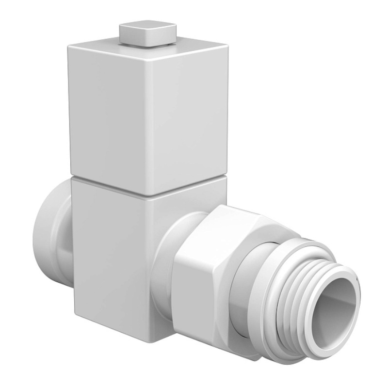 Набор дизайн-вентилей Royal Thermo CUBE НС-1422574, прямой, белый, 1/2"