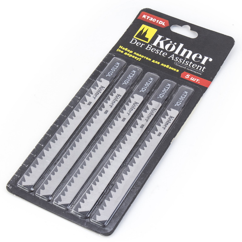 Полотно пильное для электролобзика Kolner KT 301DL 8100900078, длина/ширина 132х8 мм, по дереву, 5 шт. в Иваново