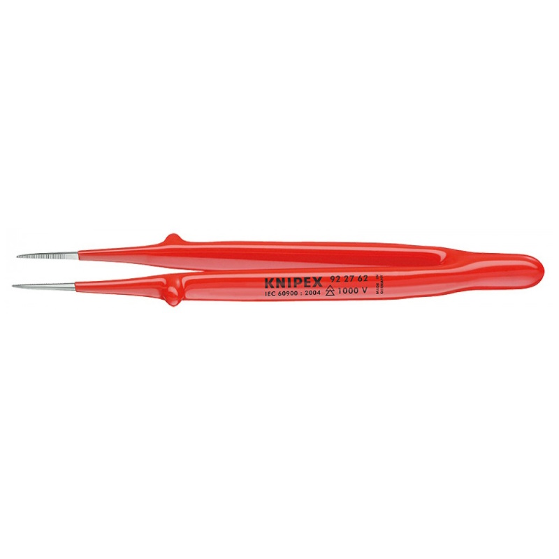Пинцет Knipex KN-922762, VDE, захватный, прецизионный, зазубренные губки с тонкими кончиками, хром, 150 мм в Костроме